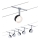 Paulmann 94457 - SZETT 5xLED/4W Teljes kábelrendszer CLEAR 230V fekete/fényes króm