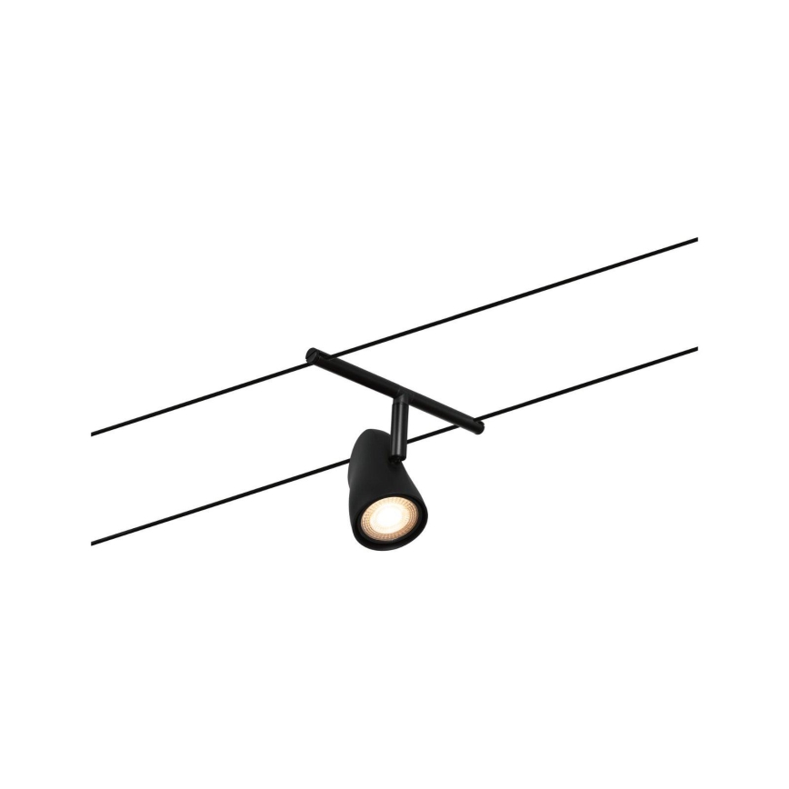 Paulmann 94469 - SZETT 5xGU5,3/10W Komplett kábeles rendszer CUP 230V fekete