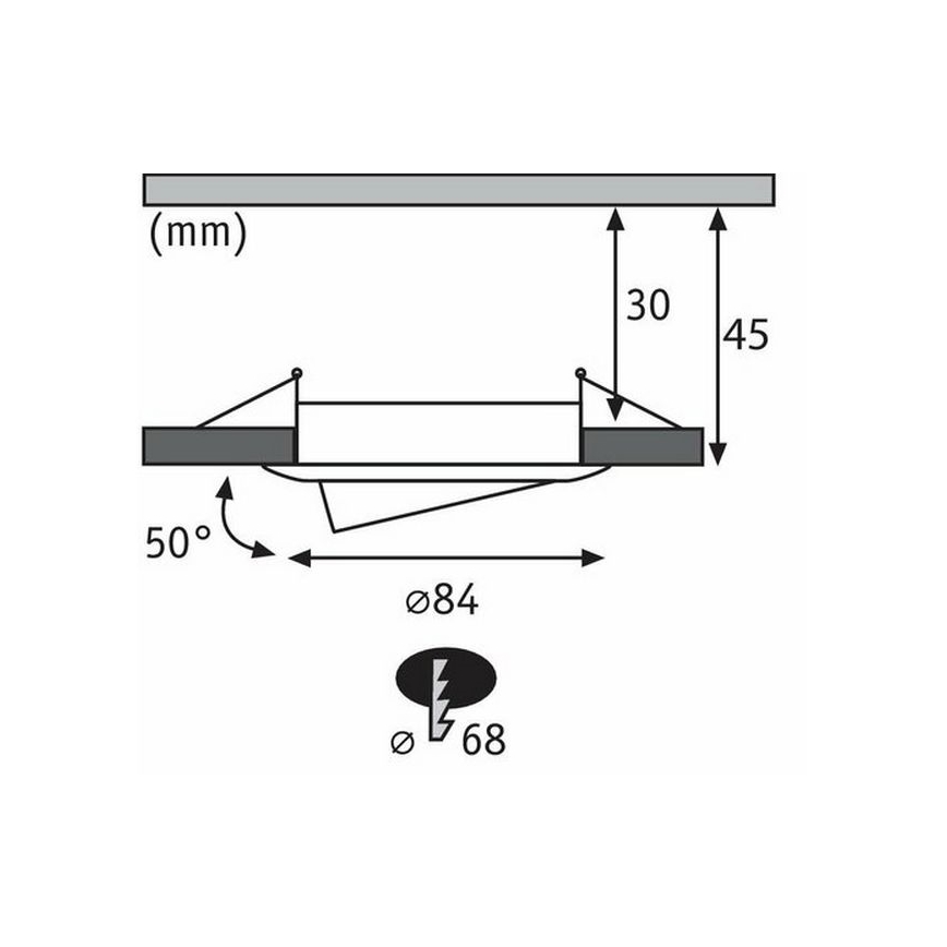 Paulmann 94471 - KÉSZLET 3xLED/6W IP23 Fürdőszobai beépíthető lámpa NOVA 230V
