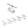 Paulmann 94475 - SZETT 5xLED/5W Komplett kábelrendszer CIRCLE 230V matt króm
