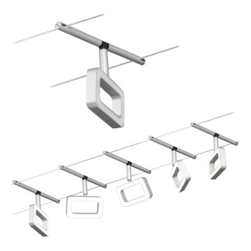 Paulmann 94481 - SZETT 5xLED/4,8W Spotlámpa kábelrendszerhez FRAME 230V matt króm