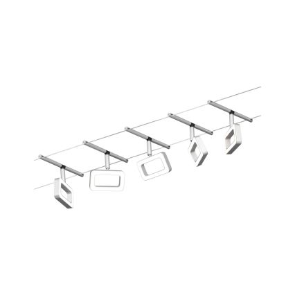 Paulmann 94481 - SZETT 5xLED/4,8W Komplett kábelrendszer FRAME 230V matt króm