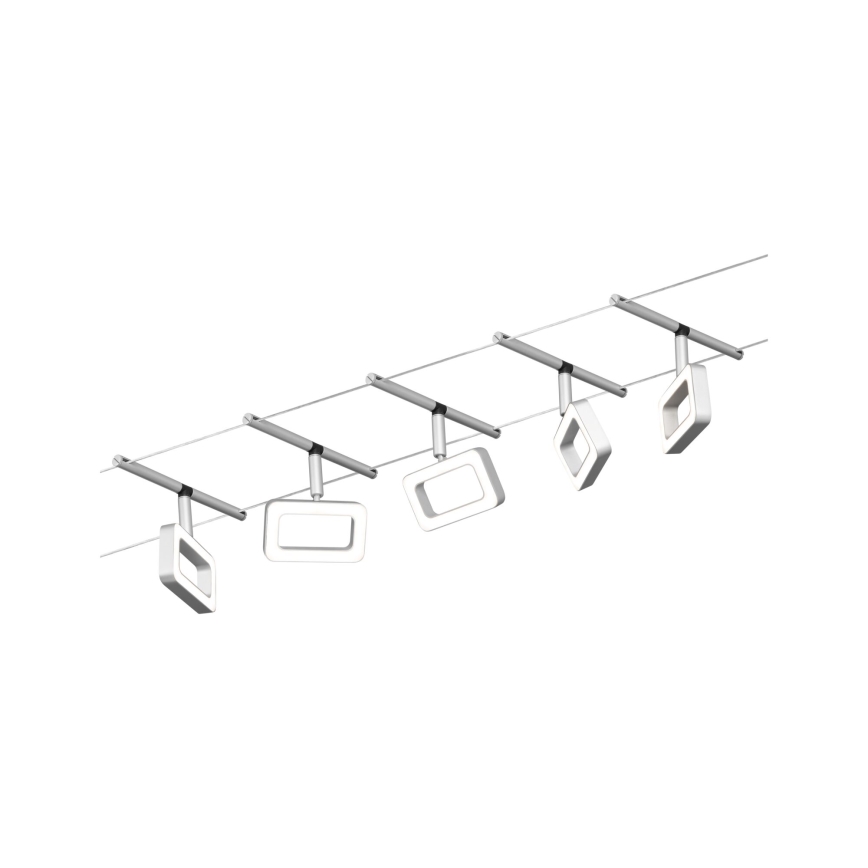 Paulmann 94481 - SZETT 5xLED/4,8W Komplett kábelrendszer FRAME 230V matt króm