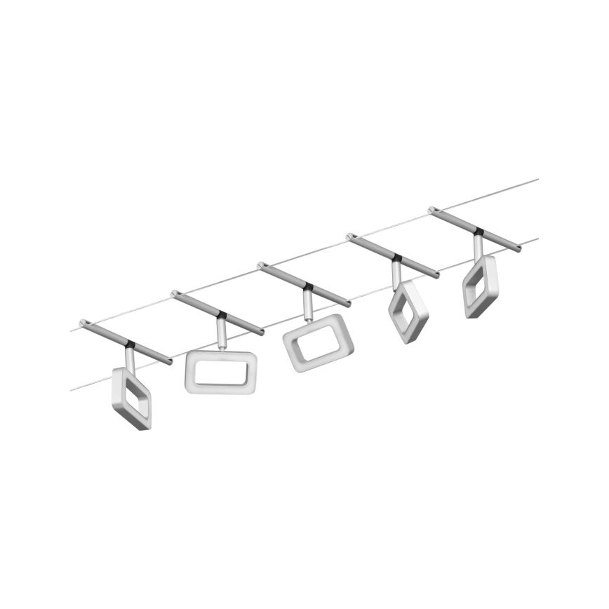 Paulmann 94481 - SZETT 5xLED/4,8W Komplett kábelrendszer FRAME 230V matt króm