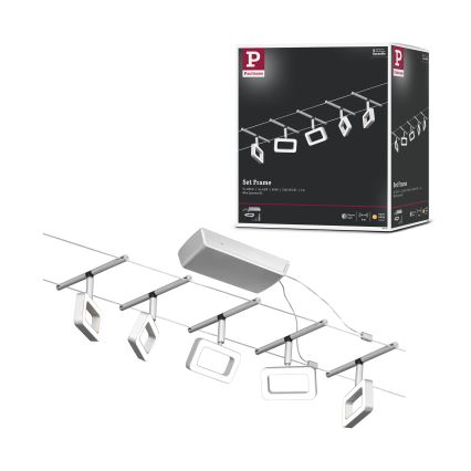 Paulmann 94481 - SZETT 5xLED/4,8W Komplett kábelrendszer FRAME 230V matt króm
