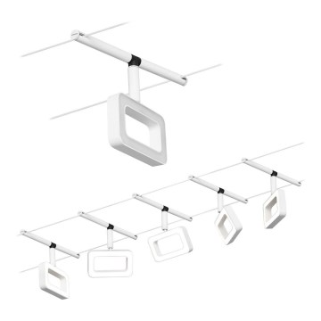 Paulmann 94483 - SZETT 5xLED/4,8W Komplett kábelrendszer FRAME 230V fehér