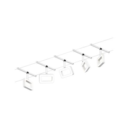 Paulmann 94483 - SZETT 5xLED/4,8W Komplett kábelrendszer FRAME 230V fehér