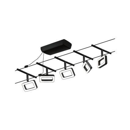 Paulmann 94485 - 5 db-os készlet LED/4,8W spotlámpa FRAME kábelrendszerhez 230V fekete