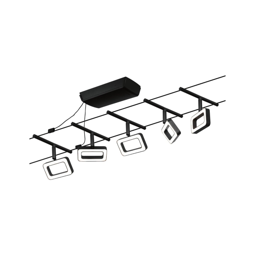 Paulmann 94485 - 5×LED/4,8 W szett, komplett FRAME kábelrendszer 230V, fekete