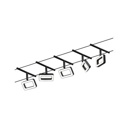 Paulmann 94485 - 5×LED/4,8 W szett, komplett FRAME kábelrendszer 230V, fekete