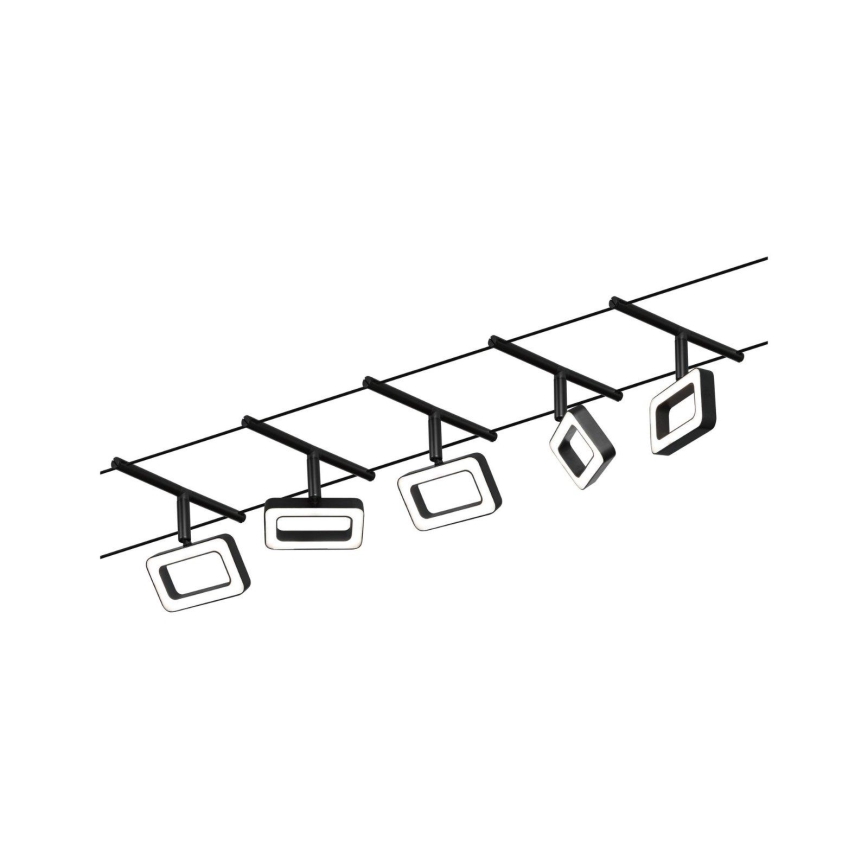 Paulmann 94485 - 5×LED/4,8 W szett, komplett FRAME kábelrendszer 230V, fekete