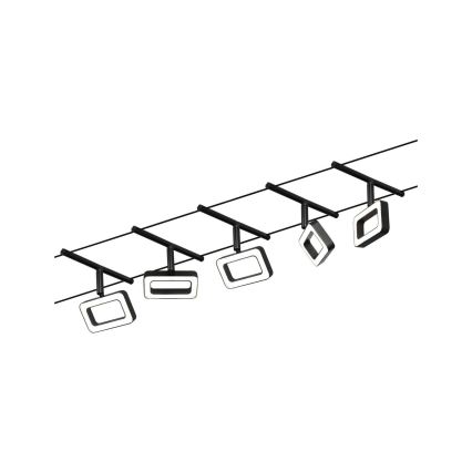 Paulmann 94485 - 5×LED/4,8 W szett, komplett FRAME kábelrendszer 230V, fekete