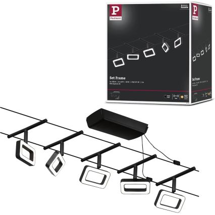 Paulmann 94485 - 5×LED/4,8 W szett, komplett FRAME kábelrendszer 230V, fekete