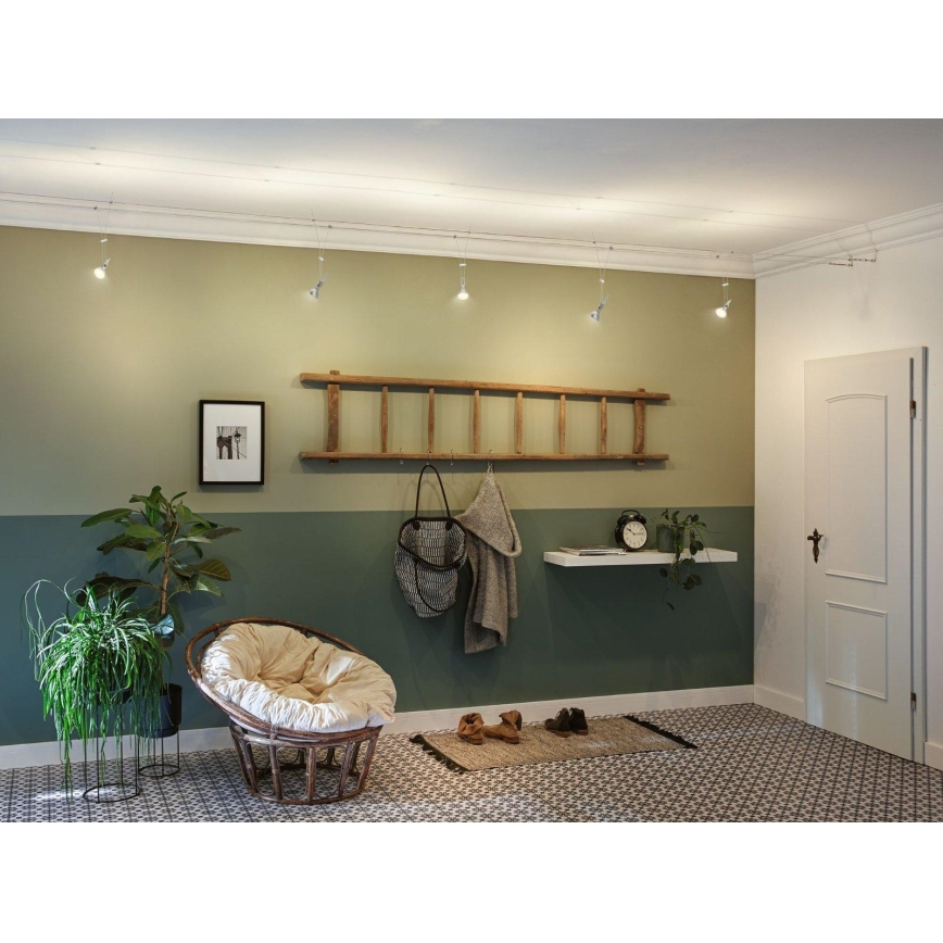 Paulmann 94487 - 1xGU5,3/50W Spotlámpa COMET 230V sodronyrendszerhez, matt króm