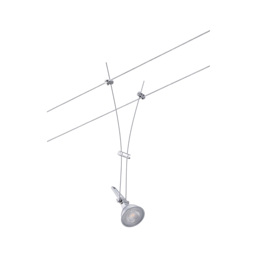 Paulmann 94487 - 1xGU5,3/50W Spotlámpa COMET 230V sodronyrendszerhez, matt króm