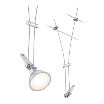 Paulmann 94487 - 1xGU5,3/50W Spotlámpa COMET 230V sodronyrendszerhez, matt króm