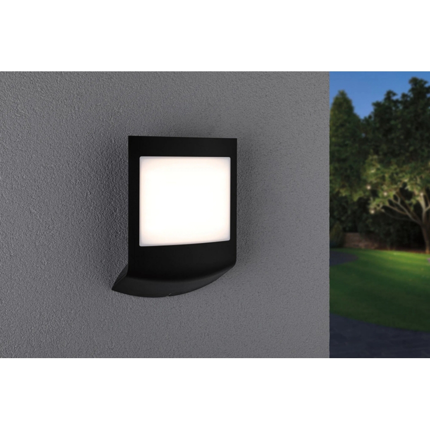 Paulmann 94513 - RGBW LED/8,2W IP44 Dimmelhető házszámtábla mozgás- és alkonyatérzékelővel PADEA 230V antracit