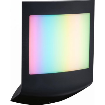 Paulmann 94513 - RGBW LED/8,2W IP44 Fényerőszabályozható kültéri fali lámpa mozgás- és alkonyérzékelővel PADEA 230V antracit