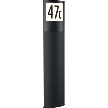 Paulmann 94514 - LED/8,5W IP44 Fényerőszabályozható világító házszám mozgás- és alkonyérzékelővel PADEA 230V antracit