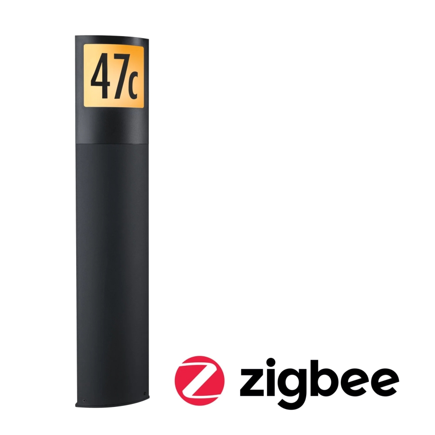 Paulmann 94515 - LED/8,5W IP44 Fényerőszabályozható házszámvilágítás mozgás- és alkonyatérzékelővel PADEA 230V antracit