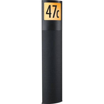 Paulmann 94515 - LED/8,5W IP44 Fényerőszabályozható házszámvilágítás mozgás- és alkonyatérzékelővel PADEA 230V antracit