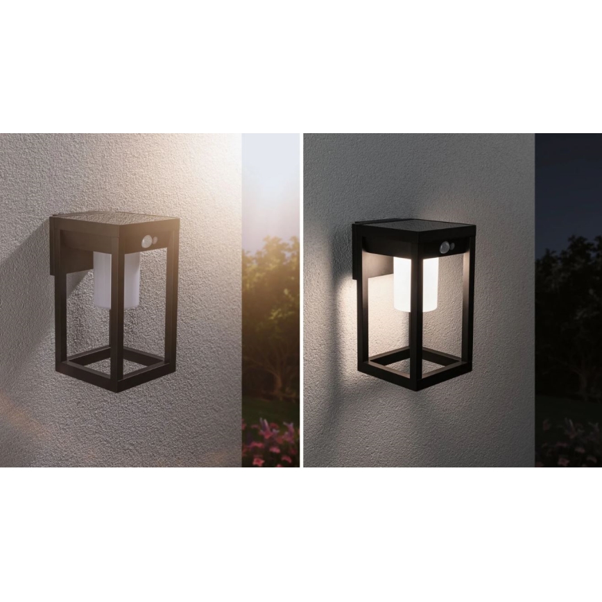 Paulmann 94572 -LED/5,5W IP44 Napelemes érzékelős fali lámpa MARISOL 3,7V 2000 mAh