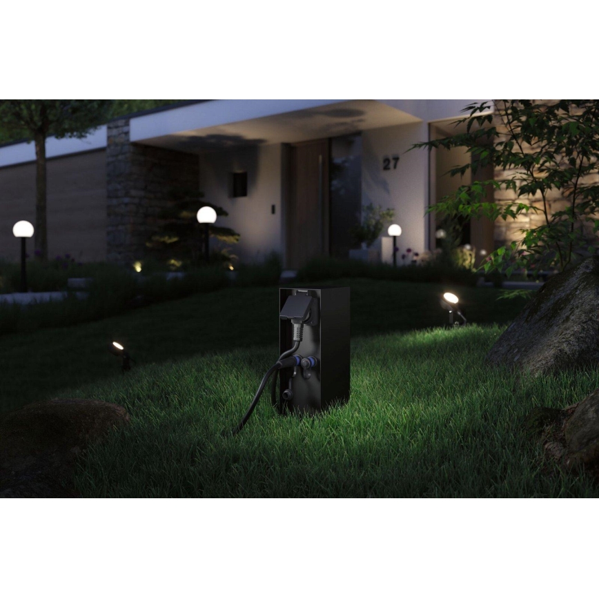 Paulmann 94700 - Kültéri konnektoros oszlop RIO 2Z SCHUKO 230V IP44