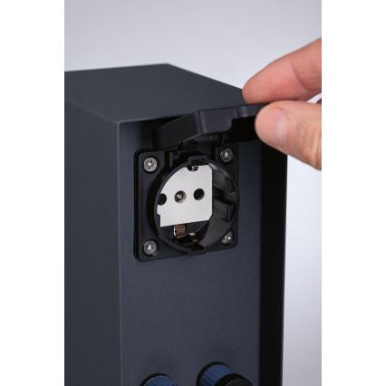 Paulmann 94700 - Kültéri konnektoros oszlop RIO 2Z SCHUKO 230V IP44