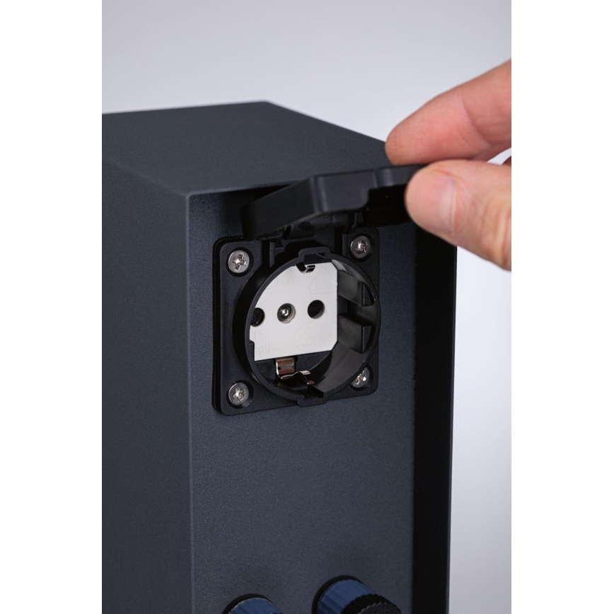 Paulmann 94700 - Kültéri konnektoros oszlop RIO 2Z SCHUKO 230V IP44