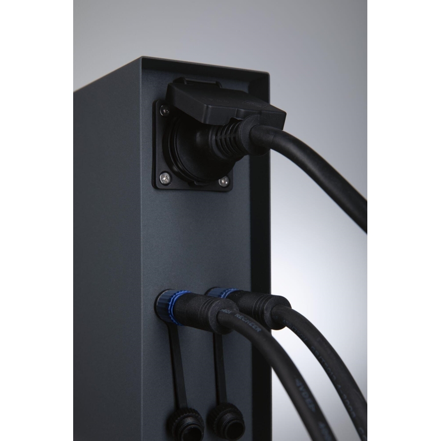 Paulmann 94700 - Kültéri konnektoros oszlop RIO 2Z SCHUKO 230V IP44