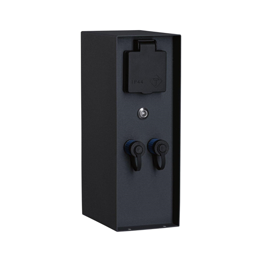 Paulmann 94701 -Kültéri csatlakozós oszlop szürkületérzékelővel RIO 2Z SCHUKO 230V IP44