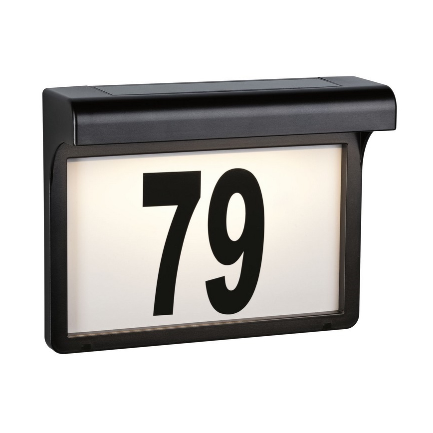 Paulmann 95388 - LED/0,05W IP44 Napelemes házszám érzékelővel DAYTON 4,8V