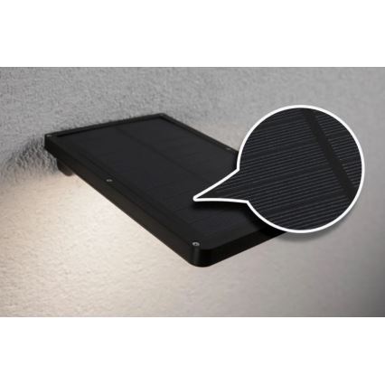 Paulmann 95393 - LED/4W IP44 Dimmelhető napelemes fali lámpa érzékelővel SOLVEIG 3,7V 2000 mAh