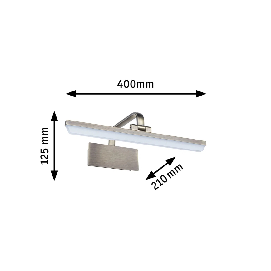 Paulmann 95569 - RENAN LED képkivilágító lámpa, 9,5 W, 230 V, 40 cm, sárgaréz