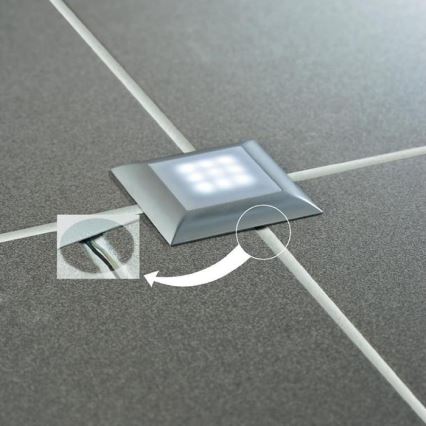 Paulmann 98862_98861 - Készlet 3x LED talaj világítás UPDOWNLIGHT QUADRO 3xLED/1W