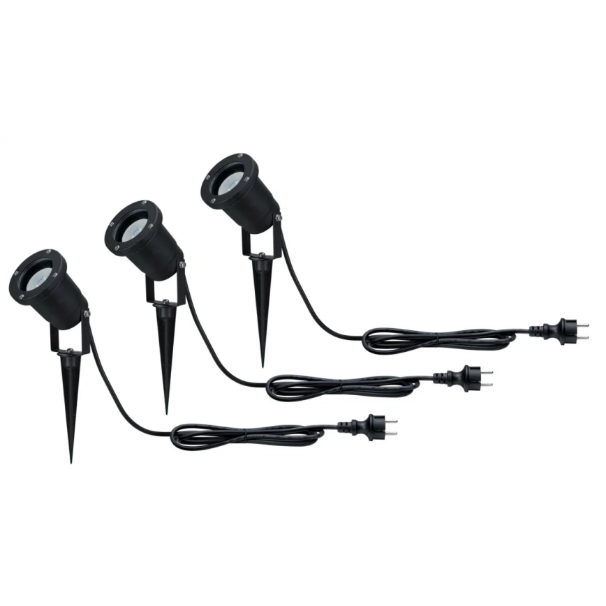 Paulmann 98897 - KÉSZLET 3xLED GU10/3,5W IP65 Kültéri lámpa 230V
