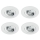 Paulmann 98916 - Készlet 4x Beépíthető lámpa QUALITY LINE 4xGU10/50W/230V