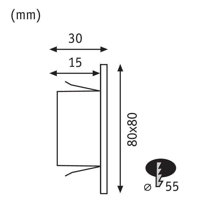 Paulmann 99495 - LED/1,2W EDGE lépcsővilágítás 230V