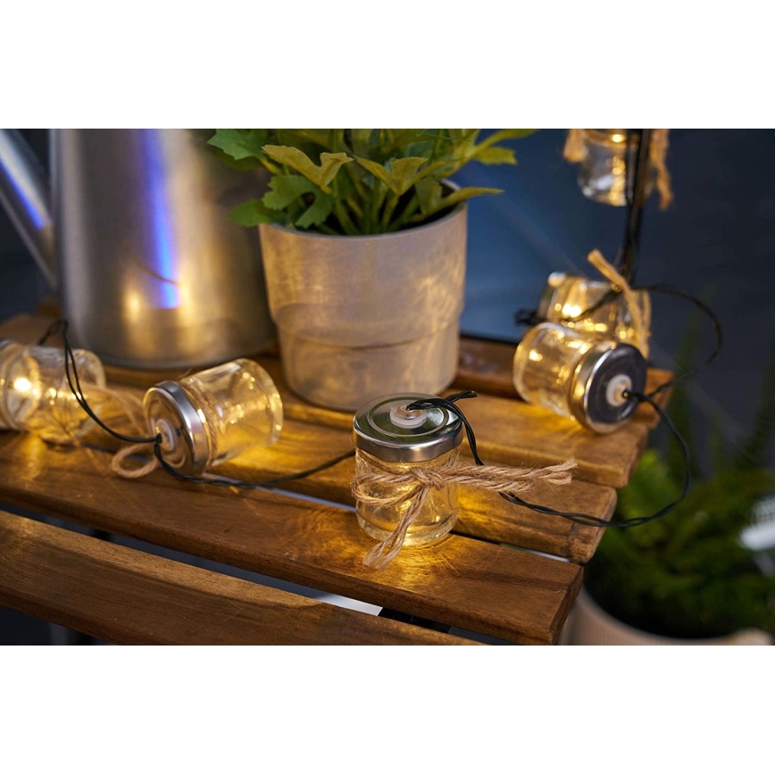 Paulmann - Pauleen 48055 - LED Napelemes lánc SUNSHINE 10xLED/0,1W/1,2V IP44