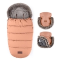 PETITE&MARS - 4 az 1-ben gyermek bundazsák COMFY + bundakesztyű babakocsira FURRY Pasztell őszibarack