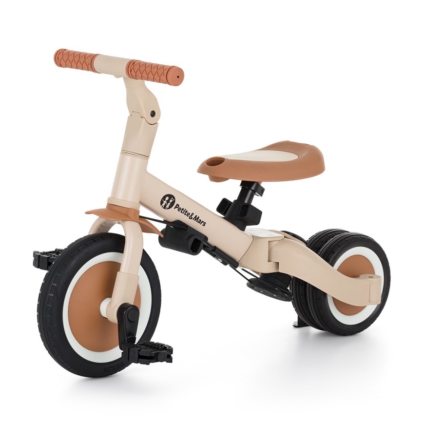 PETITE&MARS - 5 az 1-ben gyerektricikli TURBO PLUS, sivatagi homok