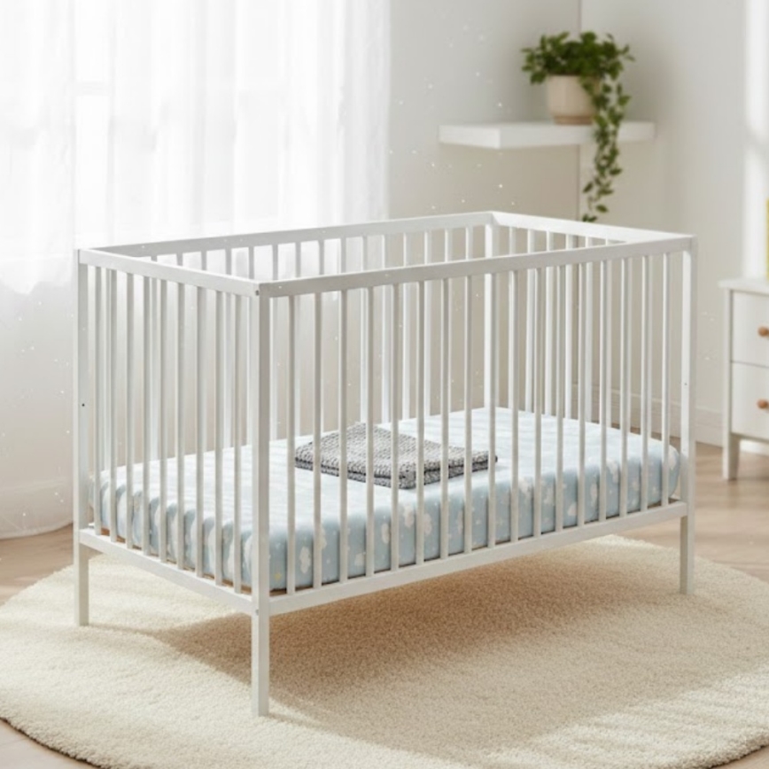PETITE&MARS - Babaágy NELA BEECH 120x60 cm fehér/bükk