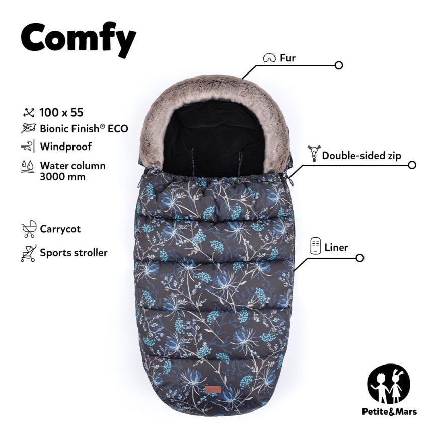 PETITE&MARS - Gyerek bundazsák 4 az 1-ben COMFY Mocha Mousse