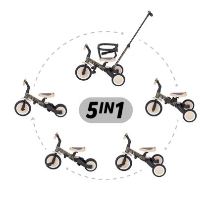 PETITE&MARS - Gyerek tricikli 5 az 1-ben TURBO LIMITED City Beat