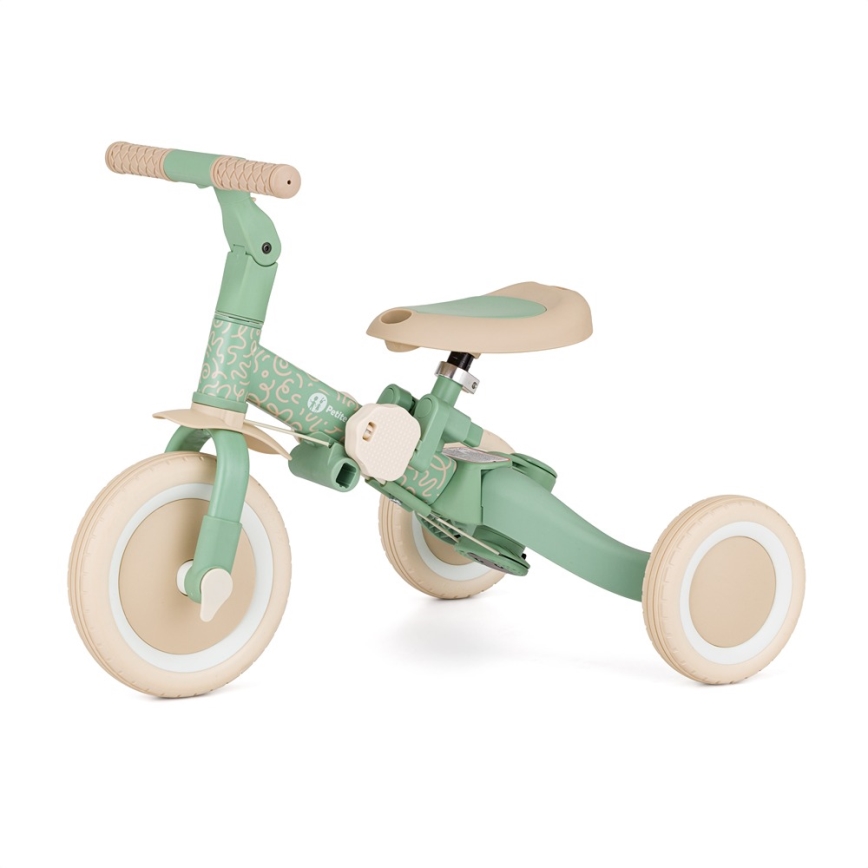 PETITE&MARS - Gyerek tricikli 5 az 1-ben TURBO LIMITED Green Twist