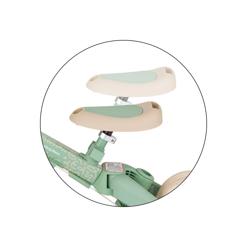 PETITE&MARS - Gyerek tricikli 5 az 1-ben TURBO LIMITED Green Twist