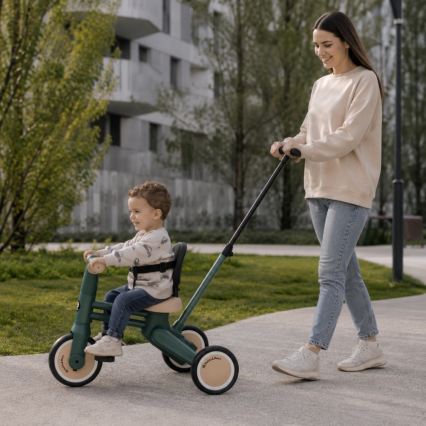 PETITE&MARS - Gyermek háromkerekű 4 az 1-ben DRIFT Ködös zöld