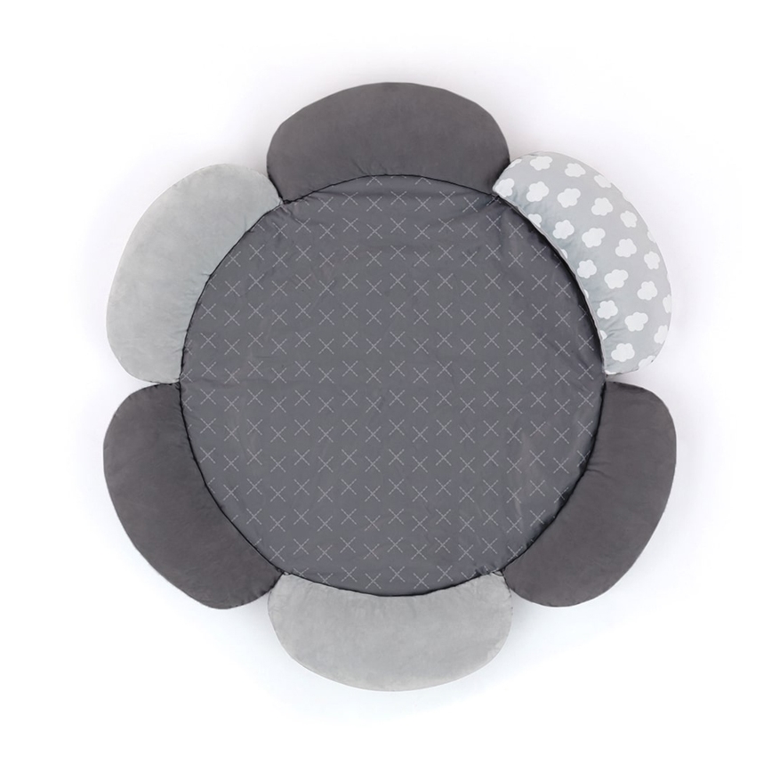 PETITE&MARS - Gyermek játékszőnyeg 3v1 CLOUD sötétszürke