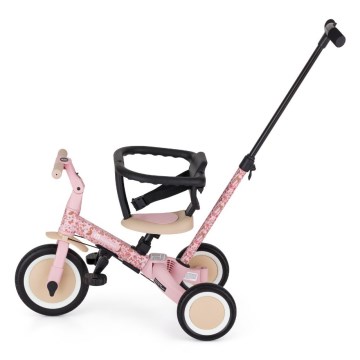 PETITE&MARS - Gyermek tricikli 5 az 1-ben TURBO LIMITED Rosy Wilderness