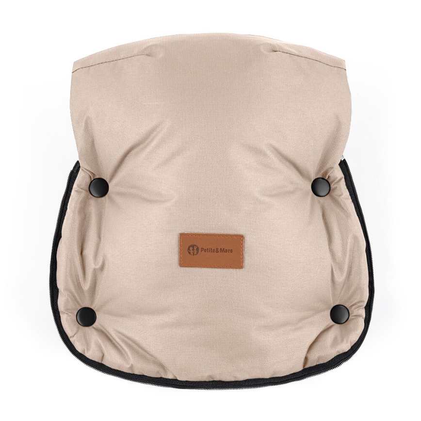 PETITE&MARS - KÉSZLET Baba bundazsák 4 az 1-ben COMFY + babakocsi kézvédők FURRY Rózsa Petal